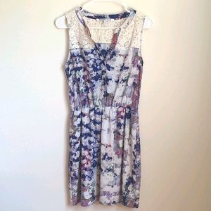 Collective Concept Floral and Lace Dress Size S